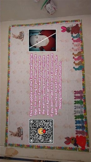 April wall 🐇 Name tags up Date for your name on the l #personalisedname #personalizedtags #gifttags