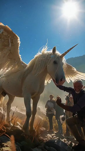 Meet a Real Alicorn⁉️✨💥🦄💀 #reel #reels #fbpro #pegasus #unicorn #white #wing #cute #beauty #wonderful #aivideo #big #huge #viral #fyp #wildlife #everyone #post #new #fake | Dio David
