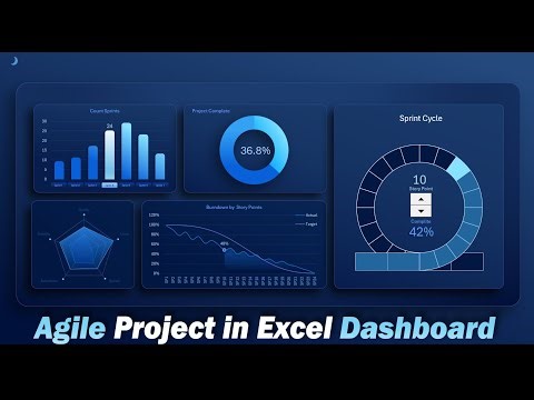 Agile Development Project Management Dashboard in Excel with Sprint Circle Chart