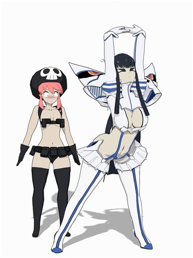 Satsuki's Distracting Stretch! #anime