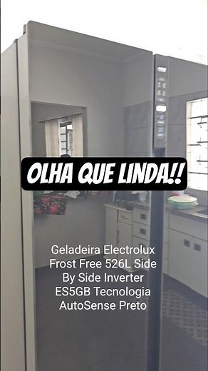 Tour pela Geladeira Electrolux Frost Free 526L Side By Side Inverter ES5GB #review #shorts