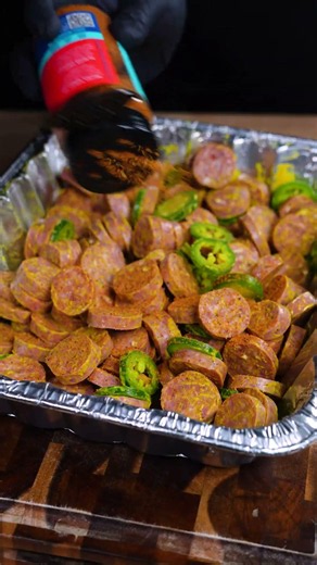 Spicy Smoked Sausage Burnt Ends!🔥 #recipe #cooking