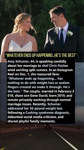 Amy Schumer Opens Up: Marriage, Motherhood, and Life Changes #story #hollywood #shorts