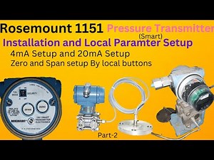 Rosemount 1151 pressure Transmitter Local Paramter Setup #transmitter #rosemounttransmitter
