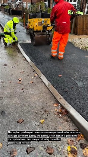 Smart Asphalt Patch Repair with Mini Road Roller Machine!