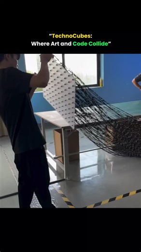 The Curious Core on Instagram: "Art meets tech in this stunning 3D cube showcase! 🧊✨ See how geometry and innovation combine to create futuristic digital art. #technology #fact #knowledge #innovation #science #tech #manufacturing #experiment"