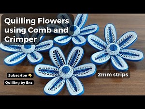 Basic Quilling Flowers with Comb #filigree #quilling #basteln #handmade #trending viral #paperflower