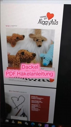 Dachshund Crochet Pattern No-Sew Video AND PDF