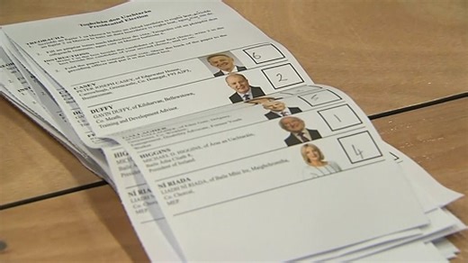 How votes are counted in an Irish presidential election