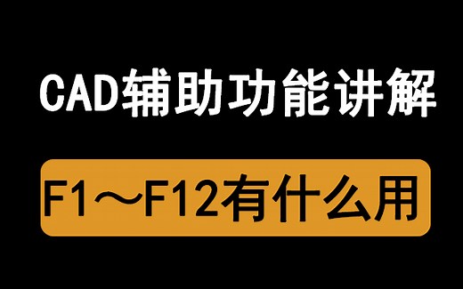 【南洋】CAD辅助功能F1~F12键，怎么用？