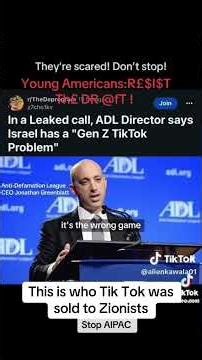 This is why Tik Tok was sold to Zionists #duet #tiktok #problem #ADL #genz #zionists