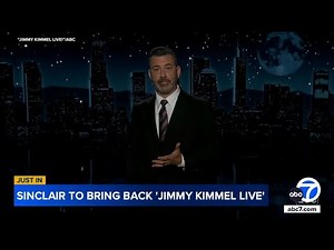 Sinclair announces 'Jimmy Kimmel Live!' will return to its airwaves
