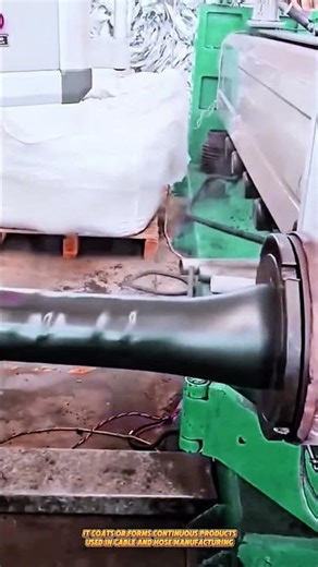 Rubber Extrusion Machine Coats Industrial Cables Continuously with High Precision #machine