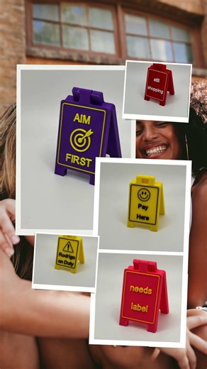 Custom Your Mini Floor Sign - Customizable Colors 3D Printed- Office mini signs