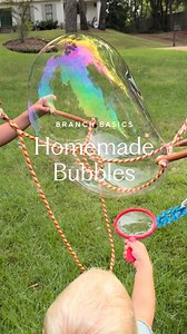 🫧☀️ Try these homemade bubbles for a fun activity with kids — it’s like a mini science experiment and playtime rolled into one! The best part is no mystery mix or synthetic scents getting all over your little ones! You can make your own human-safe bubble solution with Branch Basics Concentrate! Here’s the recipe: 💧 1 cup warm water 🧴 ¼ cup Branch Basics Concentrate 🍯 ¼ cup sugar, corn syrup, or glycerin Stir gently, let it rest a few hours (or overnight for even better results), then dip you