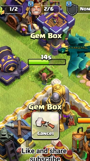 Gem Box #coc #gaming #clashofclans #games #supercell #attack #gameplay #dragon #cocoriang #cocbases