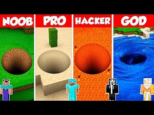 Tunnel Build Battle Challenge - Noob vs Pro vs Hacker vs God - Minecraft Animation