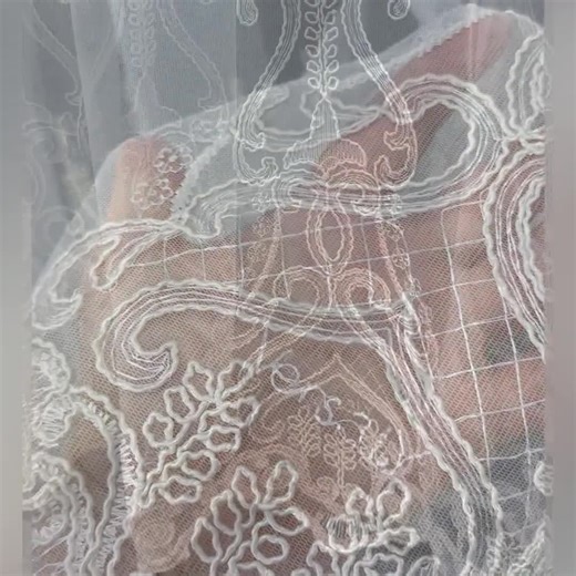 Luxury Embroidered Sheer Lace Curtains: Custom Damask Tulle for Living Room - Etsy