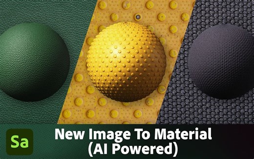 图像创建PBR材质 AI材质生成 来自 Substance 3D Sampler 更新