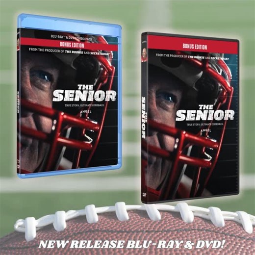 Studio Distribution Services (SDS) on Instagram: "#TheSenior adds Blu-ray and DVD to its playbook!⁠ ⁠ ⁠ At 59, Mike Flynt may be too old to be on a college football field, but not too old to feel the weight of unfinished business. After nearly four decades, he returns to his alma mater to take the hit that changed everything. Bruised, doubted, and nearly broken, he pushes for one more game, not for glory, but for the teammates he lost, the family he fractured, and the ending he still believes is