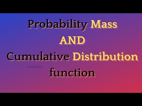 Lecture 10: Probability Mass function & Cumulative Distribution function | discrete random variable