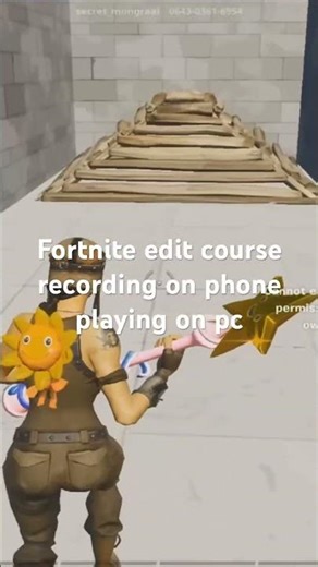 Fortnite edit course recording on phone playing on pc