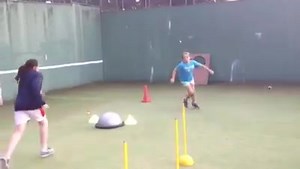 Jumping landing projection . Future connection , block down in football , serve or smash in tennis , dynamic block in basketball and many other sports . | Coaching Movement