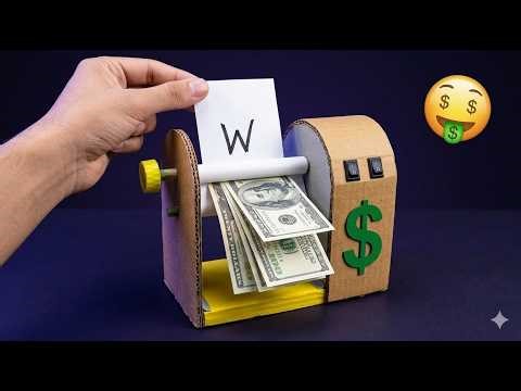 I make a money printer machine from cardboard