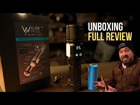 Wilde Trail Rechargeable Flashlight Review | Dual Beam, Red Light, Battery Screen