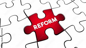 Reform Puzzle Piece Solve Problem Change Improve Problem Issue Solution 3d Animation