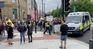 Police officer assaulted during Leeds 'Freedom Protest' in city centre