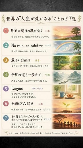 人生が少し楽になる世界のことわざ7選