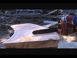 How to Build a beautiful cedar log coffee table using a chainsaw