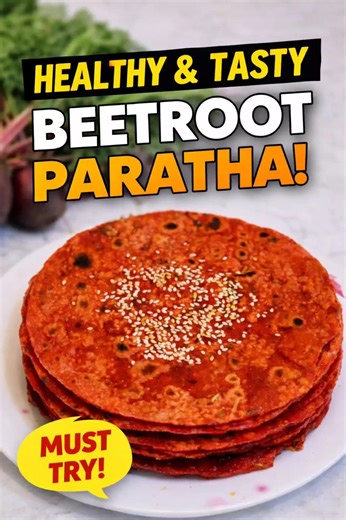 Soft Beetroot Paratha Recipe | Healthy Lunchbox Idea # shorts #shortsfeed #viral #trendingshorts #yt