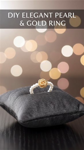 "DIY Copper Wire Pearl Rose Ring Tutorial: Easy Wire Wrapping for Beginners." #wirewrapjewelry #diy