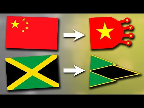 Flags With New Shapes | Flag Animation