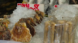 Thailand fresh seafood on street market