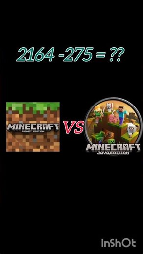 Minecraft java VS Minecraft bedrock/PE 💥😱l#minecraft #vs #mcpe #shorts