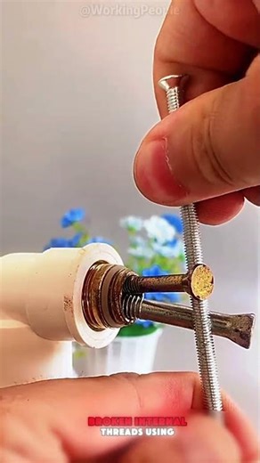The method of removing broken internal threads using two screws 🪛🧐