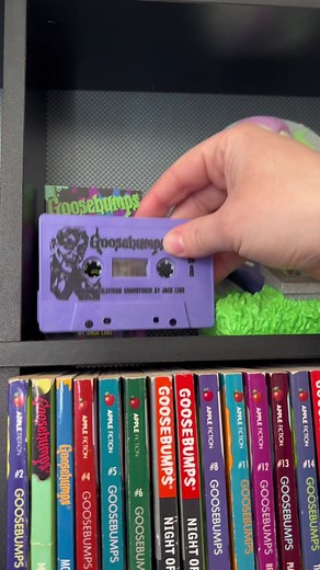 First items on my new shelf! Had to start with Goosebumps 😎 #asmr #asmrsounds #collection #collector #goosebumps #asmrtiktoks #goosebumpsbooks #vhstape #nostalgia