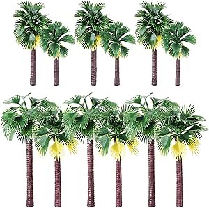 Amazon.com: Yetaha 12PCS Coconut Palm Tree Model, Miniature Tropical Tree, Plastic Artificial Model Trees for Diorama Train Railway Layout Rainforest Landscape Scenery Cake Decorative (3.1-6.3 inch Mixed) : Arts, Crafts & Sewing
