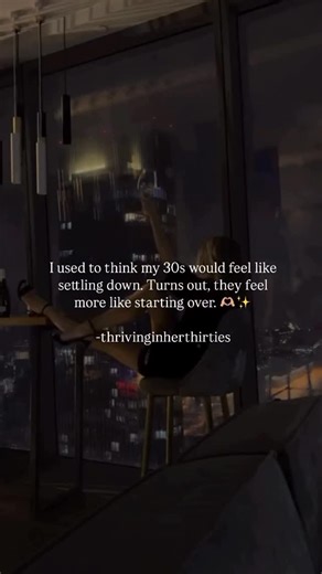 Thriving In Her Thirties on Instagram: "Drop a 🤍 if your 30s feel nothing like you expected, but somehow… exactly what you needed. I used to think this decade would feel like settling down — checking boxes, following the script, finally “arriving.” But the truth? My 30s cracked me open in ways no one warned me about. Instead of settling, I found myself starting over — rebuilding my life, my confidence, my self-worth… slowly, intentionally, and sometimes with shaky hands. What I’m learning is th