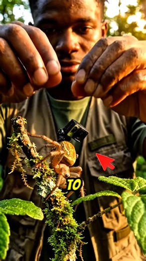 Camera on spider shows how it builds a web and catches prey