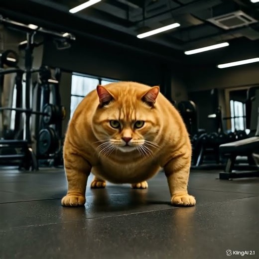 🐱💪 Cat Doing Push-Ups Like a Fitness Pro! | Funniest Workout Ever 😂🔥 #shorts