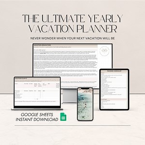 The Ultimate Yearly Vacation Planner - Etsy UK
