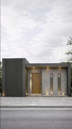 Fachada moderna minimalista de 5 metros | Diseño arquitectónico compacto #casa #fachada