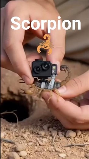 Scorpion Cam 🦂 | Entering the Underground Burrow #Scorpion #ScorpionCam #WildlifeShorts #shorts