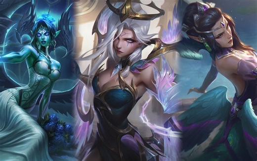 【皮肤对比：莫甘娜】鬼魂新娘 VS 黎明使者 VS 玉剑传说 苍鸾