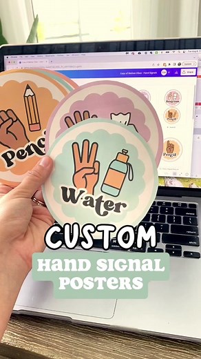 Customize these classroom hand signal posters with me! I will put them in the link in my bio for easy access!! Let me know if you want more videos like this! 🧡🌼 #canvaclassroom #classroomdecor #classroommanagement #classroomtips #teachertips #classroomsetup #classroomideas #classroomorganization