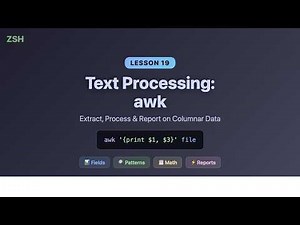 Text Processing with awk in Zsh — Complete Guide for Beginners